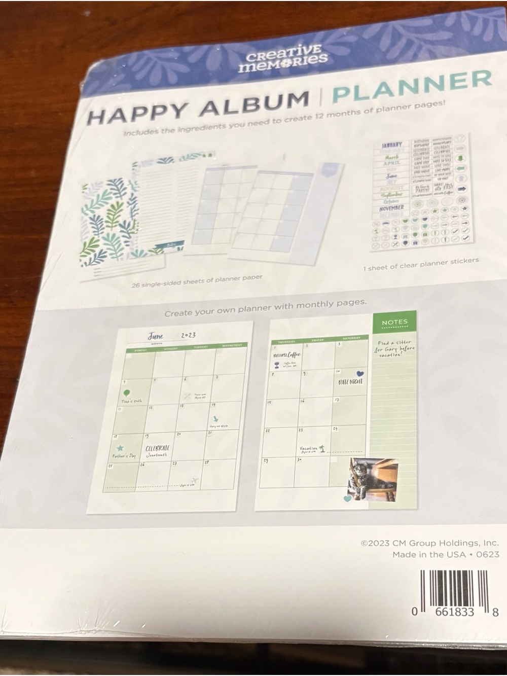 Creative Memories Happy Album Planner Album Kit - White, Green & Blue Accents